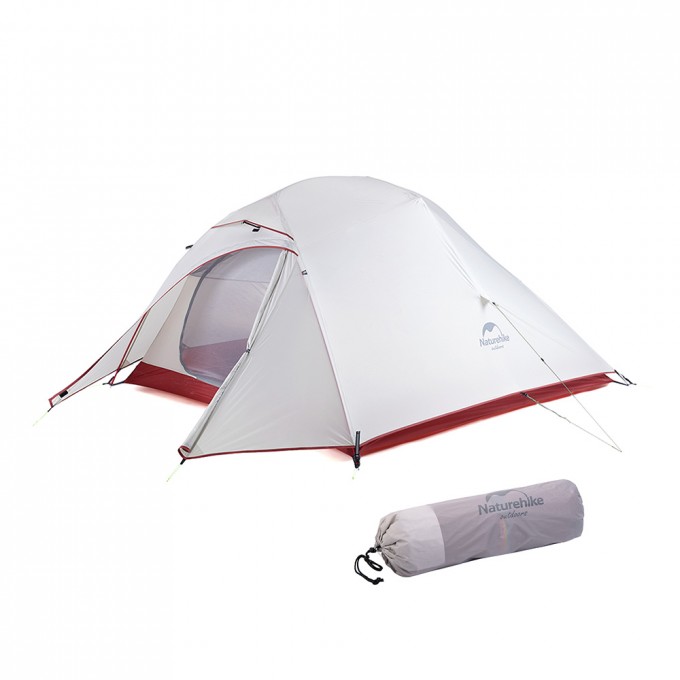 Палатка NATUREHIKE CLOUD UP NH18T030-T 20D трехместная, светло-серый 6927595730614 Палатка NATUREHIKE CLOUD UP NH18T030-T 20D трехместная, светло-серый 6927595730614