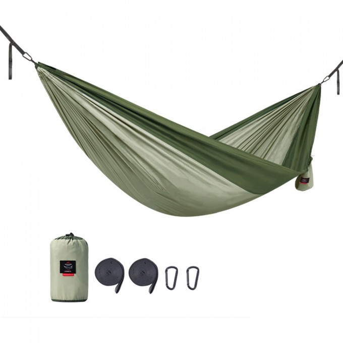 Гамак 2-местный NATUREHIKE ULTRALIGHT NH21DC011 340Т зеленый 6927595713570