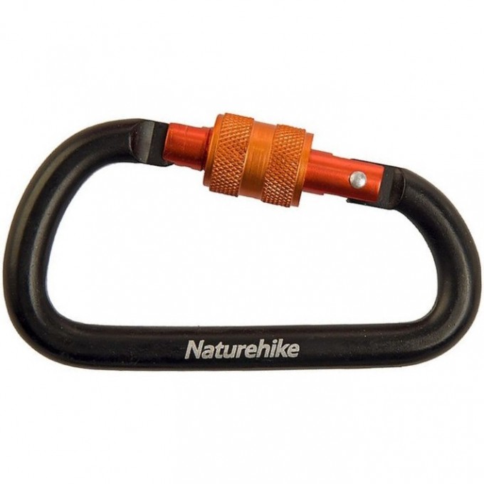 Карабин многофункциональный NATUREHIKE NH15A005-H D-Type с муфтой 6см чёрный 6927595717400 Карабин многофункциональный NATUREHIKE NH15A005-H D-Type с муфтой 6см чёрный 6927595717400