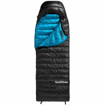 Мешок спальный NATUREHIKE CWZ400 NH19W400-Z с пуховым конвертом М черный