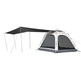 Палатка NATUREHIKE ANGO AUTOMATIC CNK2550WS010 четырехместная, c навесом, серая