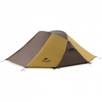 Палатка NATUREHIKE BUTTERFLY NH21YW132 210T двухместная, желто-коричневая, 6927595782910