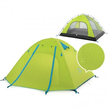 Палатка NATUREHIKE P-SERIES NH18Z033-P 210T/65D, трехместная, светло-зеленая