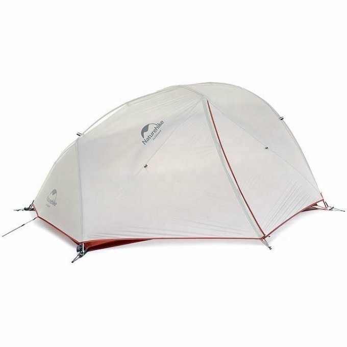 Палатка NATUREHIKE STAR-RIVER 2 NH17T012-T двухместная сверхлегкая с ковриком серо-черная 6927595716489