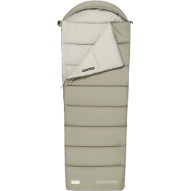 Спальный мешок NATUREHIKE CNK2350WS023 MS500 с капюшоном, зеленый, молния справа