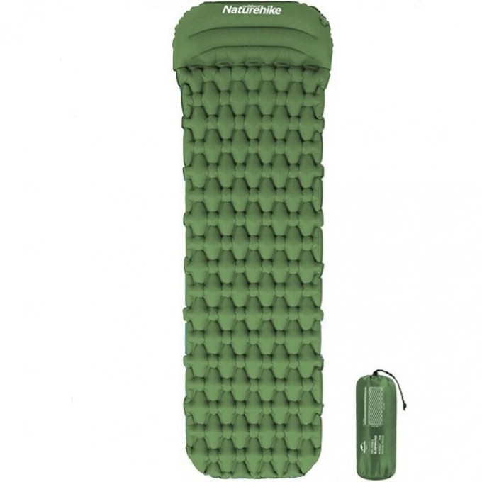 Туристический надувной матрас NATUREHIKE NH19Z003-P FC-12 зеленый 6927595737750