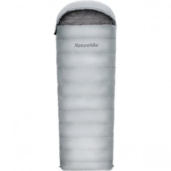 Ультралёгкий спальный мешок NATUREHIKE RM80 SERIES eтиный пух Grey Size M молния слева