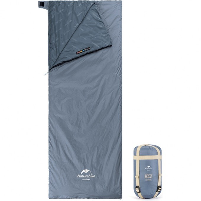 Ультралёгкий спальный мешок NATUREHIKE тип конверт LW180 лето Blue Size XL 6927595777978 Ультралёгкий спальный мешок NATUREHIKE тип конверт LW180 лето Blue Size XL 6927595777978